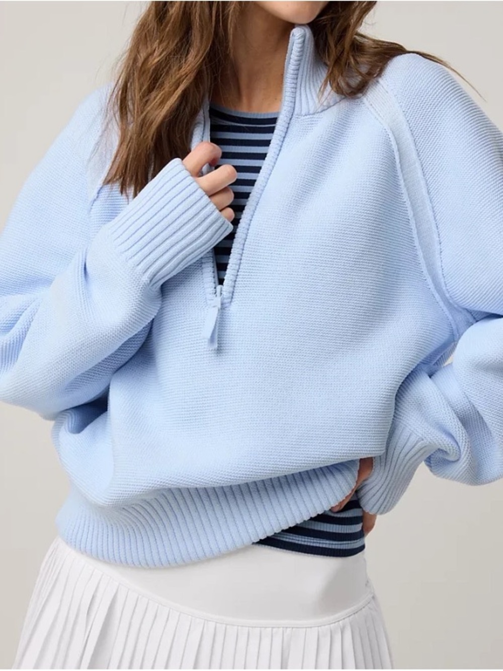 Aerie Cool Down Waffle Quater Zip